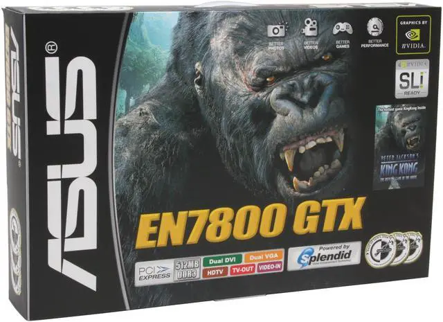 Alt view image 7 of 7 - ASUS GeForce 7800GTX 512MB GDDR3 PCI Express x16 SLI Support Graphics Card EN7800GTX/2DHTV/512M