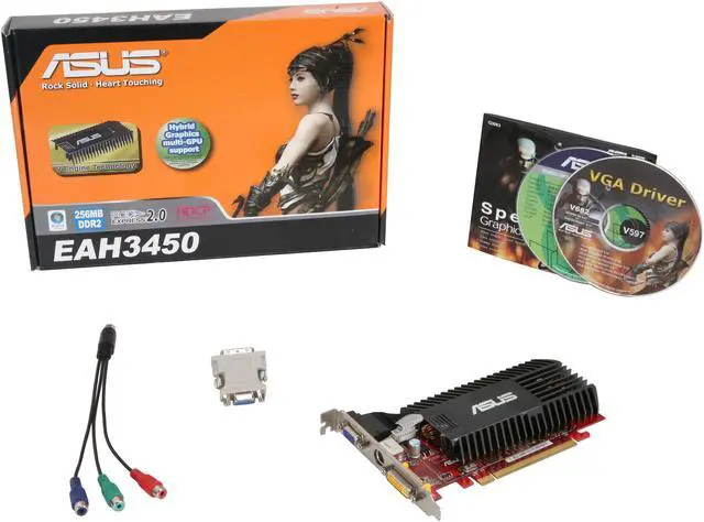 Alt view image 5 of 5 - ASUS Radeon HD 3450 256MB GDDR2 PCI Express 2.0 x16 Graphics Card EAH3450/HTP/256M