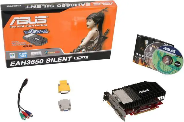 Alt view image 5 of 5 - ASUS Radeon HD 3650 512MB GDDR3 PCI Express 2.0 x16 CrossFireX Support Graphics Card EAH3650 SILENT/HTDI/512M