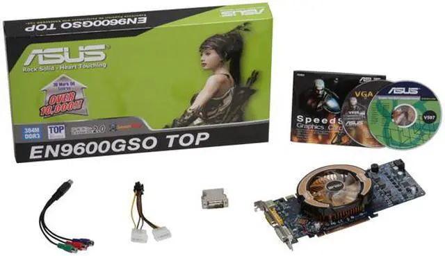 Alt view image 6 of 6 - ASUS GeForce 9600 GSO 384MB GDDR3 PCI Express 2.0 x16 SLI Support Graphics Card EN9600GSO TOP/HTDP/384M