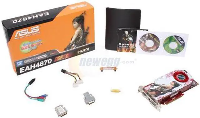 Alt view image 6 of 7 - ASUS Radeon HD 4870 512MB GDDR5 PCI Express 2.0 x16 CrossFireX Support Graphics Card EAH4870/HTDI/512M