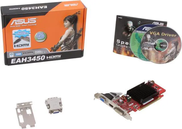 Alt view image 5 of 5 - ASUS Radeon HD 3450 256MB GDDR2 PCI Express 2.0 x16 Low Profile Ready Graphics Card EAH3450/DI/256M