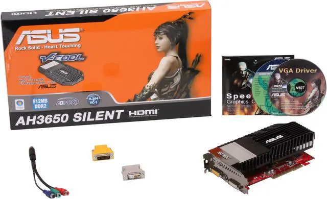 Alt view image 6 of 6 - ASUS Radeon HD 3650 512MB GDDR2 AGP 4X/8X Graphics Card AH3650 SILENT/HTDI/512M