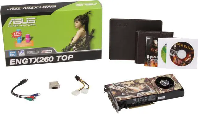 Alt view image 6 of 6 - ASUS GeForce GTX 260 896MB GDDR3 PCI Express 2.0 x16 SLI Support Graphics Card ENGTX260 TOP/HTDP/896M