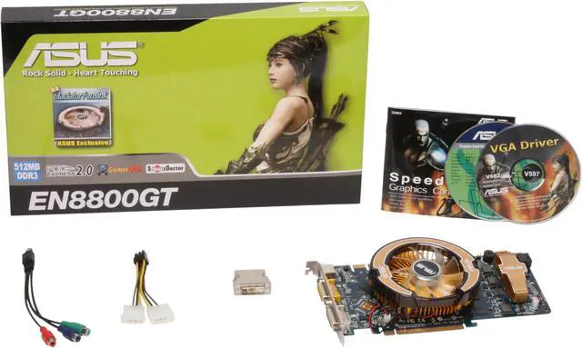 Alt view image 6 of 6 - ASUS GeForce 8800 GT 512MB GDDR3 PCI Express 2.0 x16 SLI Support Graphics Card EN8800GT/HTDP/512M