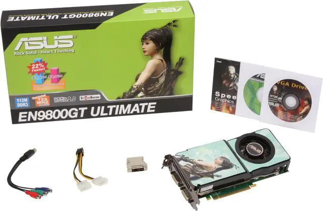 Alt view image 6 of 6 - ASUS GeForce 9800 GT 512MB GDDR3 PCI Express 2.0 x16 SLI Support Graphics Card EN9800GT ULTIMATE/HTDP/512M
