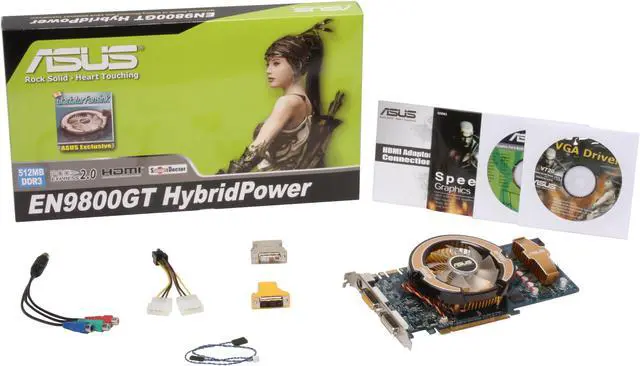 Alt view image 6 of 6 - ASUS GeForce 9800 GT 512MB GDDR3 PCI Express 2.0 x16 SLI Support Graphics Card EN9800GT HB/HTDI/512M