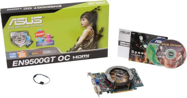 Alt view image 5 of 5 - ASUS GeForce 9500 GT 512MB DDR3 PCI Express 2.0 x16 SLI Support Graphics Card EN9500GT OC/DI/512M