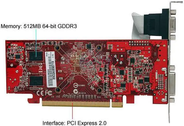 Alt view image 4 of 5 - ASUS Radeon HD 4550 512MB GDDR3 PCI Express 2.0 x16 CrossFireX Support Low Profile Ready Graphics Card EAH4550/DI/512MD3