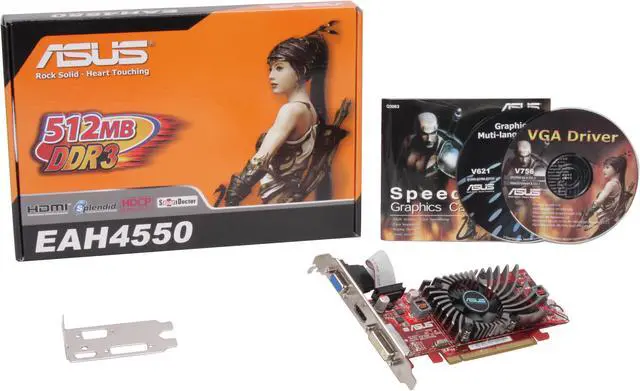 Alt view image 5 of 5 - ASUS Radeon HD 4550 512MB GDDR3 PCI Express 2.0 x16 CrossFireX Support Low Profile Ready Graphics Card EAH4550/DI/512MD3