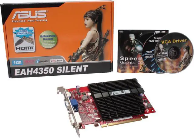 Alt view image 4 of 4 - ASUS Radeon HD 4350 512MB GDDR2 PCI Express 2.0 x16 Graphics Card EAH4350 SILENT/DI/512MD2