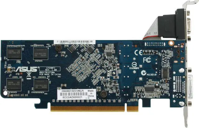 Alt view image 4 of 7 - ASUS GeForce 9400 GT 512MB GDDR2 PCI Express 2.0 x16 Low Profile Ready Graphics Card EN9400GT/DI/512M(LP)