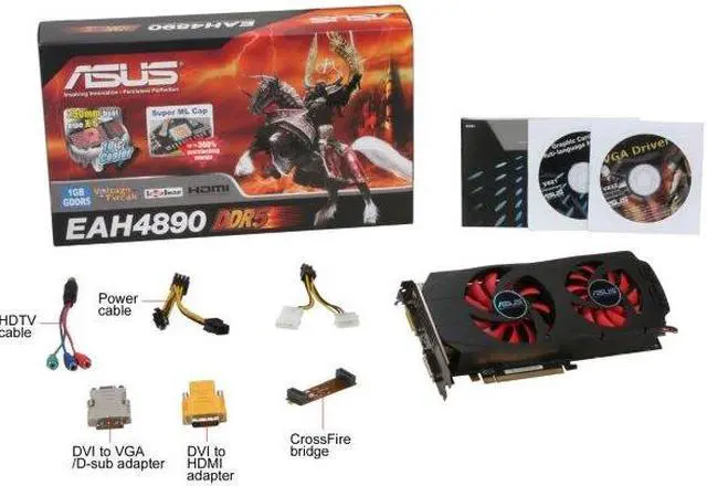 Alt view image 5 of 5 - ASUS Radeon HD 4890 1GB GDDR5 PCI Express 2.0 x16 CrossFireX Support Graphics Card EAH4890/HTDI/1GD5
