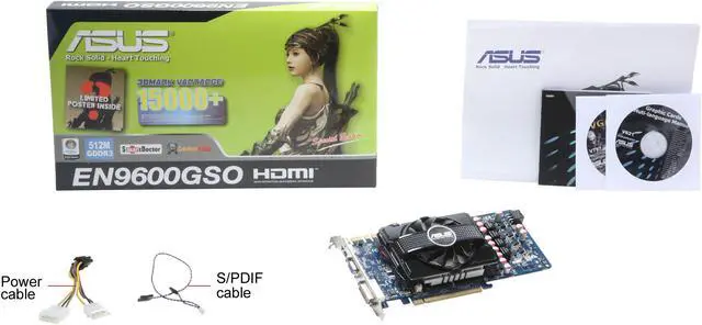 Alt view image 8 of 8 - ASUS GeForce 9600 GSO 512MB GDDR3 PCI Express 2.0 x16 SLI Support Graphics Card EN9600GSO/DI/512MD3/V2