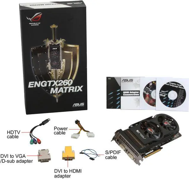 Alt view image 6 of 6 - ASUS GeForce GTX 260 896MB DDR3 PCI Express 2.0 x16 SLI Support Graphics Card ENGTX260 MATRIX/HTDI/896MD3