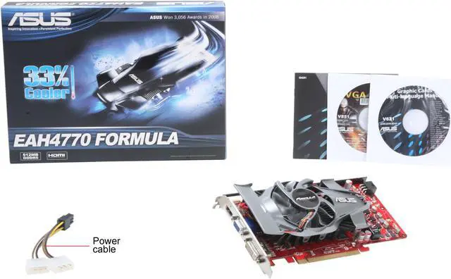 Alt view image 6 of 6 - ASUS Radeon HD 4770 512MB GDDR5 PCI Express 2.0 x16 CrossFireX Support Graphics Card EAH4770 FORMULA/DI/512MD5