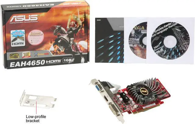 Alt view image 5 of 5 - ASUS Radeon HD 4650 1GB DDR2 PCI Express 2.0 x16 CrossFireX Support Low Profile Ready Graphics Card EAH4650/DI/1GD2(LP)