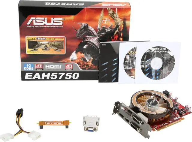 Alt view image 6 of 6 - ASUS Radeon HD 5750 1GB GDDR5 PCI Express 2.0 x16 CrossFireX Support Graphics Card EAH5750/2DIS/1GD5
