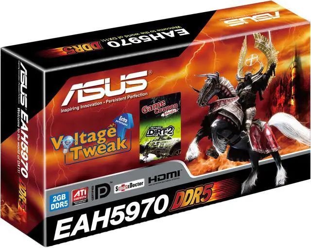 Alt view image 9 of 10 - ASUS Radeon HD 5970 2GB GDDR5 PCI Express 2.1 x16 CrossFireX Support Graphics Card EAH5970/2DIS/2GD5