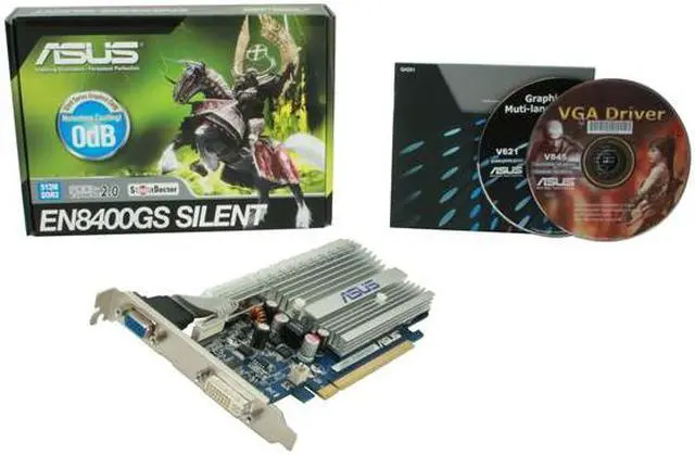Alt view image 5 of 5 - ASUS GeForce 8400 GS 512MB DDR2 PCI Express 2.0 x16 Graphics Card EN8400GS Silent/P/512M