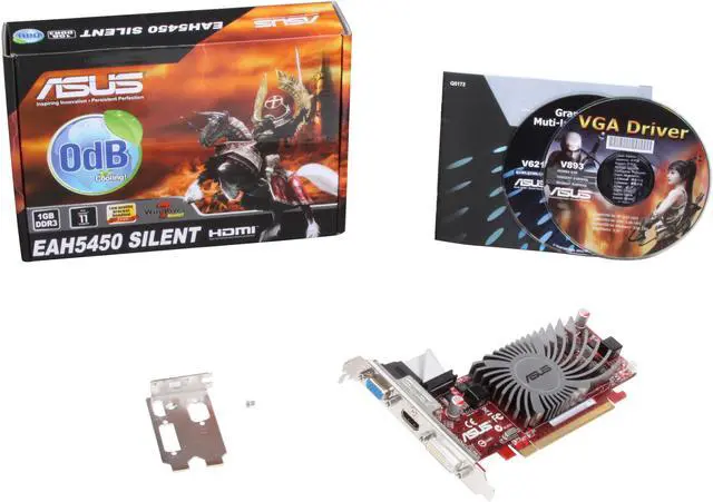 Alt view image 5 of 5 - ASUS Radeon HD 5450 1GB DDR3 PCI Express 2.1 x16 Low Profile Ready Graphics Card EAH5450 SILENT/DI/1GD3(LP)