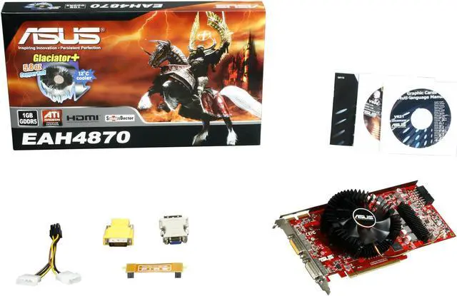 Alt view image 6 of 6 - ASUS Radeon HD 4870 1GB GDDR5 PCI Express 2.0 x16 CrossFireX Support Graphics Card EAH4870/2DI/1GD5