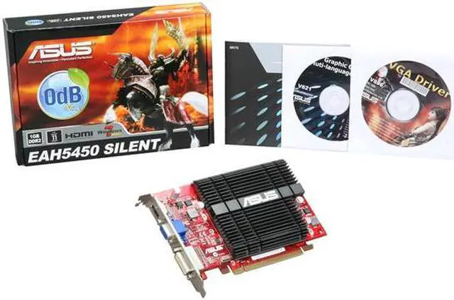 Alt view image 5 of 5 - ASUS Radeon HD 5450 1GB DDR2 PCI Express 2.1 x16 Graphics Card EAH5450 SILENT/DI/1GD2