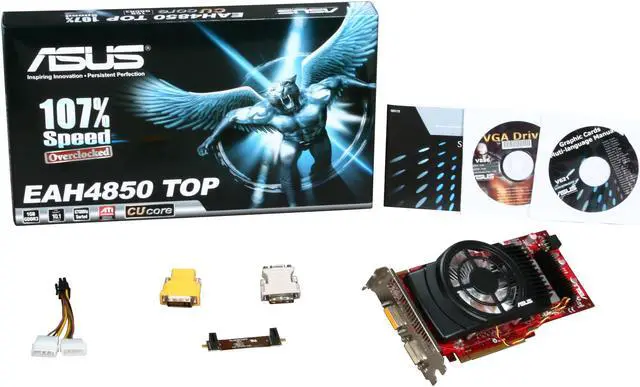 Alt view image 6 of 6 - ASUS CuCore Series Radeon HD 4850 1GB DDR3 PCI Express 2.0 x16 CrossFireX Support Graphics Card EAH4850 CUCORE TOP/2DI/1GD3