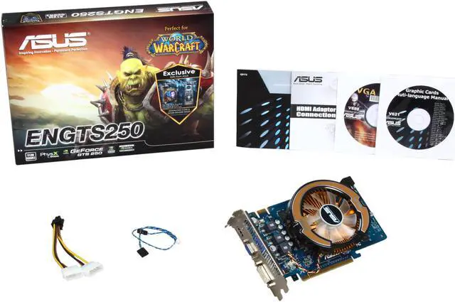 Alt view image 6 of 6 - ASUS GeForce GTS 250 512MB GDDR3 PCI Express 2.0 x16 SLI Support Graphics Card ENGTS250/DI/512MD3/WW