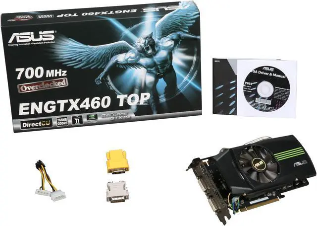 Alt view image 6 of 6 - ASUS GeForce GTX 460 (Fermi) 768MB GDDR5 PCI Express 2.0 x16 SLI Support Graphics Card ENGTX460 DirectCU TOP/2DI/768MD5