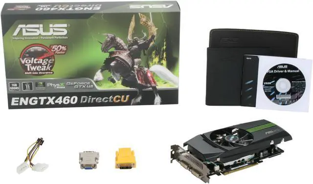 Alt view image 6 of 6 - ASUS GeForce GTX 460 (Fermi) 1GB GDDR5 PCI Express 2.0 x16 SLI Support Graphics Card ENGTX460 DirectCU/2DI/1GD5