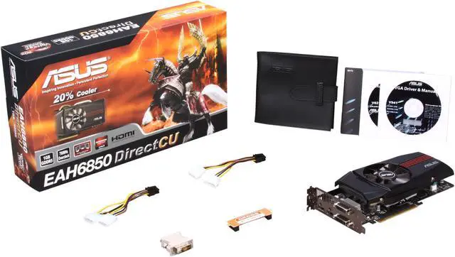 Alt view image 6 of 6 - ASUS Radeon HD 6850 1GB GDDR5 PCI Express 2.1 x16 CrossFireX Support Graphics Card EAH6850 DC/2DIS/1GD5/V2