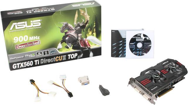 Alt view image 6 of 6 - ASUS GeForce GTX 560 Ti (Fermi) 1GB GDDR5 PCI Express 2.0 x16 SLI Support Graphics Card ENGTX560 TI DCII TOP/2DI/1GD5