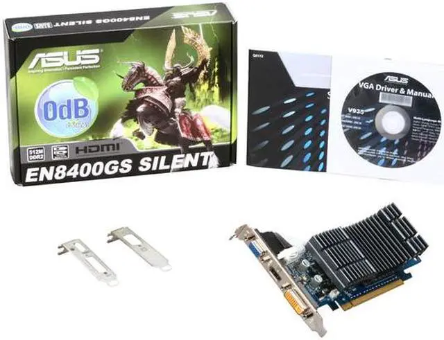 Alt view image 5 of 5 - ASUS GeForce 8400 GS 512MB DDR2 PCI Express 2.0 x16 Low Profile Ready Graphics Card EN8400GS SILENT/DI/512MD2(LP)