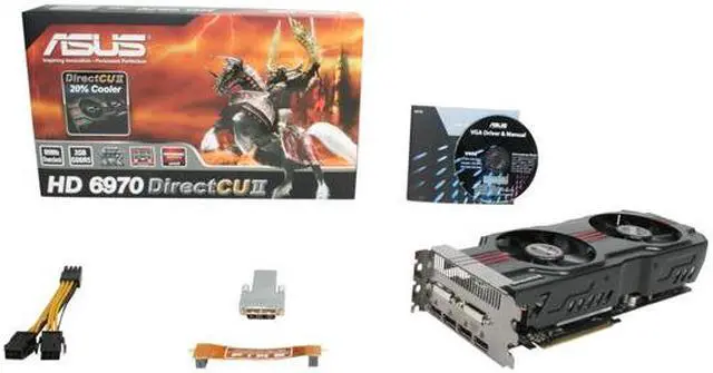 Alt view image 6 of 6 - ASUS Radeon HD 6970 2GB GDDR5 PCI Express 2.1 x16 CrossFireX Support Graphics Card EAH6970 DCII/2DI4S/2GD5