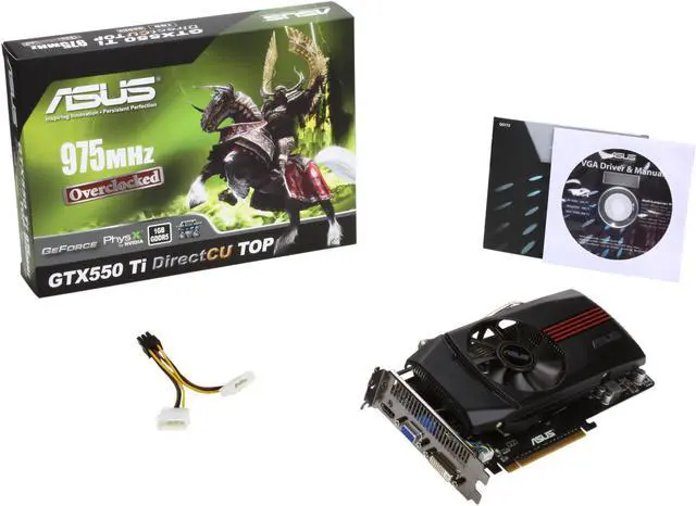 Alt view image 6 of 6 - ASUS GeForce GTX 550 Ti (Fermi) 1GB GDDR5 PCI Express 2.0 x16 SLI Support Graphics Card ENGTX550 TI DC TOP/DI/1GD5