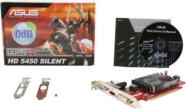 Alt view image 6 of 5 - ASUS Radeon HD 5450 1GB DDR3 PCI Express 2.1 x16 Low Profile Ready Graphics Card EAH5450 SILENT/DI/1GD3(LP)