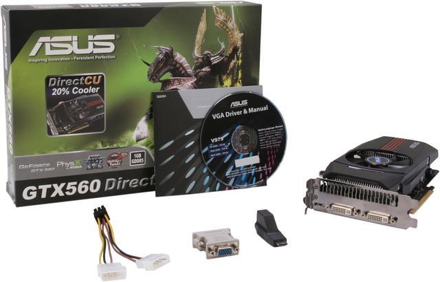 Alt view image 6 of 6 - ASUS GeForce GTX 560 (Fermi) 1GB GDDR5 PCI Express 2.0 x16 SLI Support Graphics Card ENGTX560 DC/2DI/1GD5