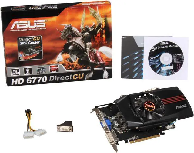 Alt view image 6 of 6 - ASUS Radeon HD 6770 1GB GDDR5 PCI Express 2.1 x16 Graphics Card EAH6770 DC/2DI/1GD5