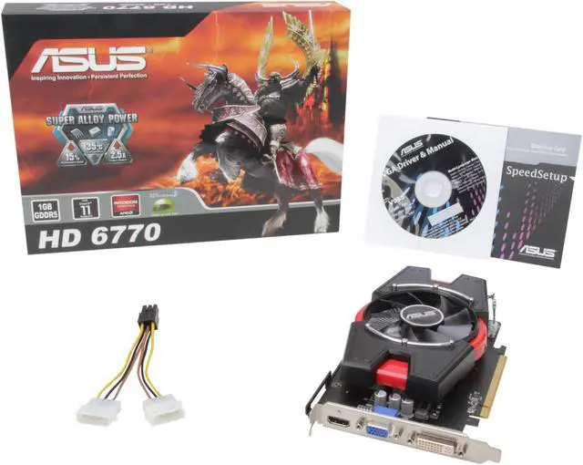 Alt view image 6 of 6 - ASUS Radeon HD 6770 1GB GDDR5 PCI Express 2.1 x16 Graphics Card EAH6770/DI/1GD5