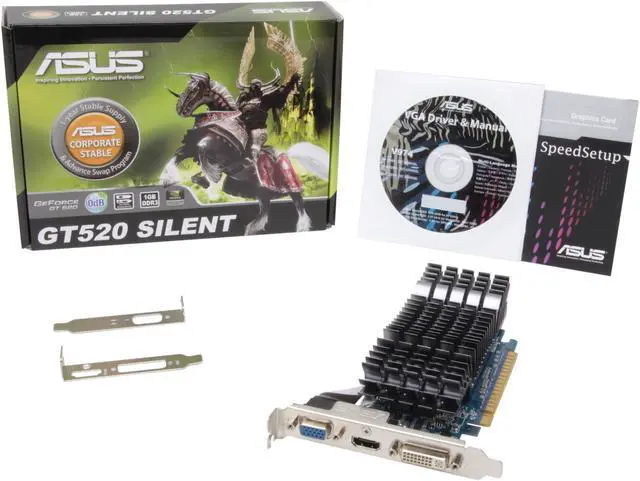 Alt view image 5 of 5 - ASUS GeForce GT 520 (Fermi) 1GB GDDR3 PCI Express 2.0 x16 Low Profile Ready Graphics Card GT520-1GD3-CSM