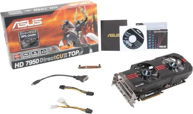 Alt view image 6 of 6 - ASUS Radeon HD 7950 3GB GDDR5 PCI Express 3.0 x16 CrossFireX Support Graphics Card HD7950-DC2T-3GD5