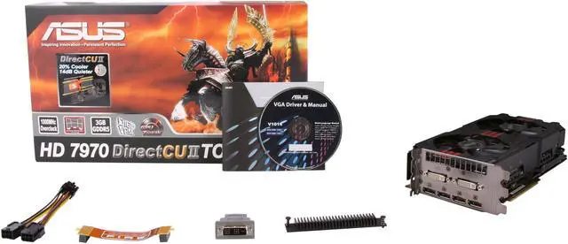 Alt view image 6 of 6 - ASUS Radeon HD 7970 3GB GDDR5 PCI Express 3.0 x16 CrossFireX Support Graphics Card HD7970-DC2T-3GD5