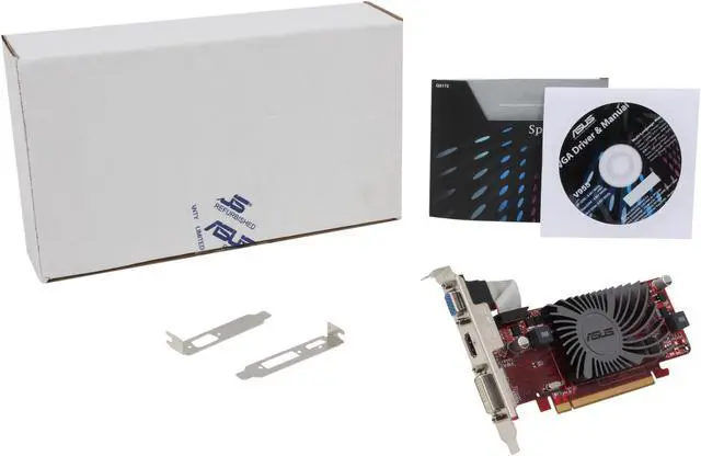 Alt view image 5 of 5 - ASUS EAH6450 SILENT/DI/1GD3(LP) Radeon HD 6450 1GB 64-Bit DDR3 PCI Express 2.1 x16 HDCP Ready Low Profile Ready Video Card Manufactured Recertified