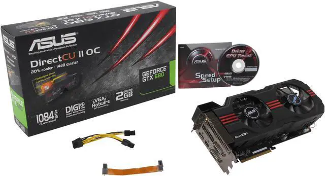 Alt view image 6 of 6 - ASUS GeForce GTX 680 2GB GDDR5 PCI Express 3.0 x16 SLI Support Graphics Card GTX680-DC2O-2GD5