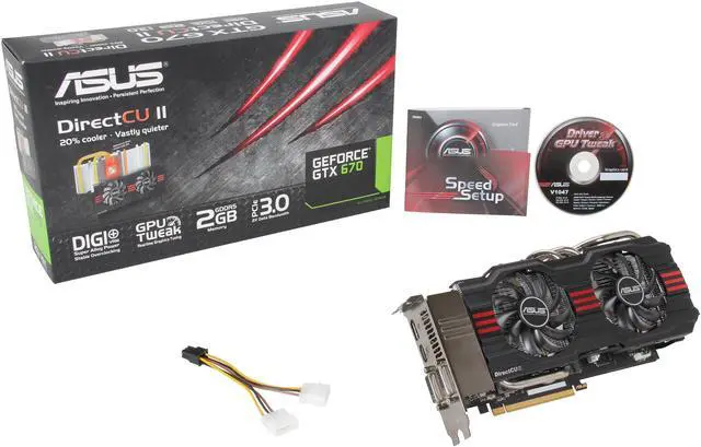 Alt view image 6 of 6 - ASUS GeForce GTX 670 2GB GDDR5 PCI Express 3.0 x16 SLI Support Graphics Card GTX670-DC2-2GD5