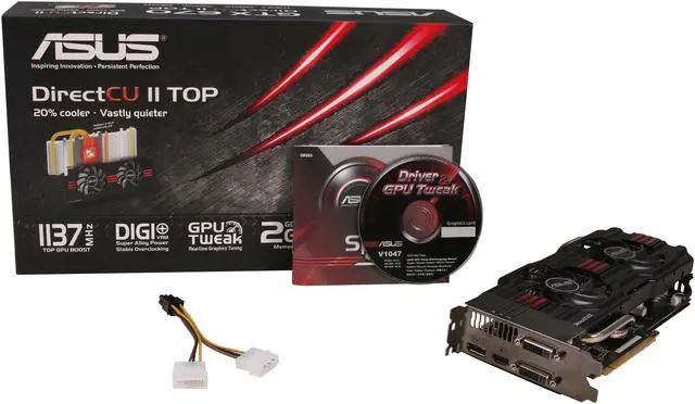Alt view image 6 of 6 - ASUS GeForce GTX 670 2GB GDDR5 PCI Express 3.0 x16 SLI Support Graphics Card GTX670-DC2T-2GD5