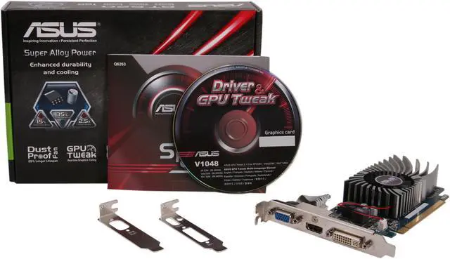 Alt view image 5 of 5 - ASUS GeForce GT 620 1GB DDR3 PCI Express 2.0 x16 Low Profile Ready Graphics Card GT620-1GD3-L