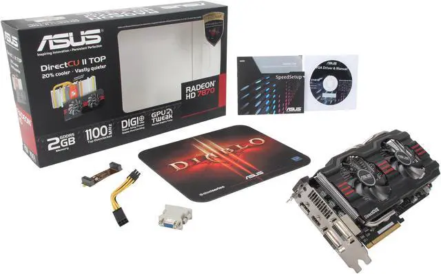 Alt view image 7 of 7 - ASUS Radeon HD 7870 GHz Edition 2GB GDDR5 PCI Express 3.0 x16 CrossFireX Support Graphics Card HD7870-DC2TG-2GD5-V2