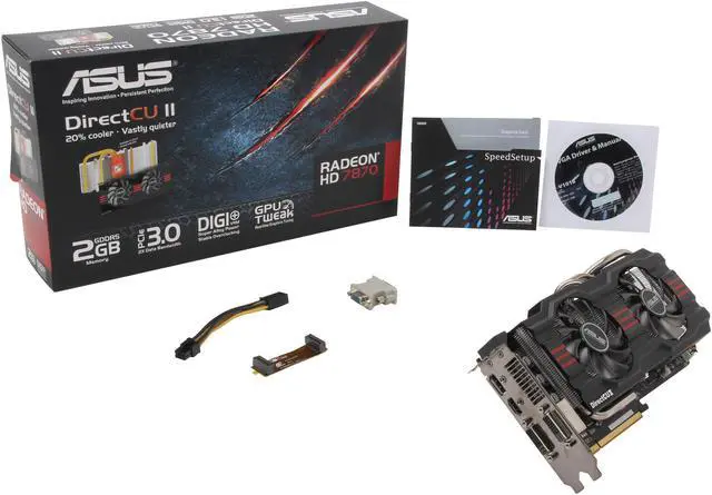 Alt view image 6 of 6 - ASUS Radeon HD 7870 GHz Edition 2GB GDDR5 PCI Express 3.0 x16 CrossFireX Support Graphics Card HD7870-DC2-2GD5-V2
